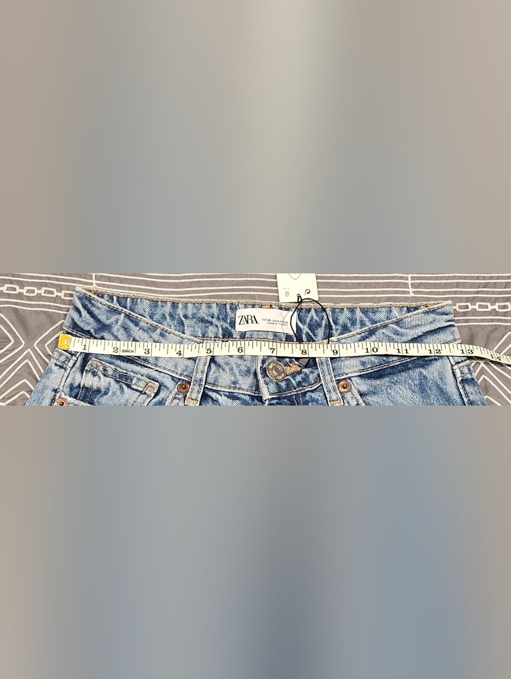 Zara Distressed Straight Leg Jeans Size 4 - Picture 5 of 8
